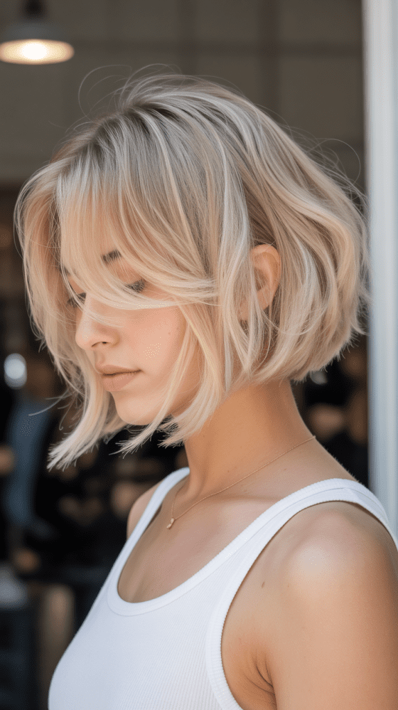 French Bob with Micro Layers for Fine Hair