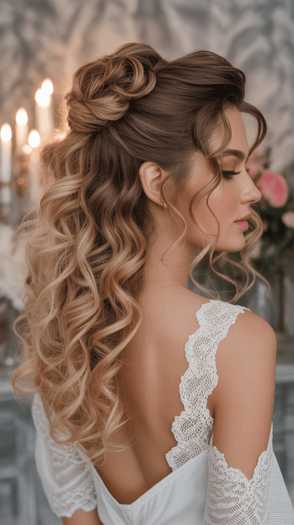 Curly Half-Up Styles