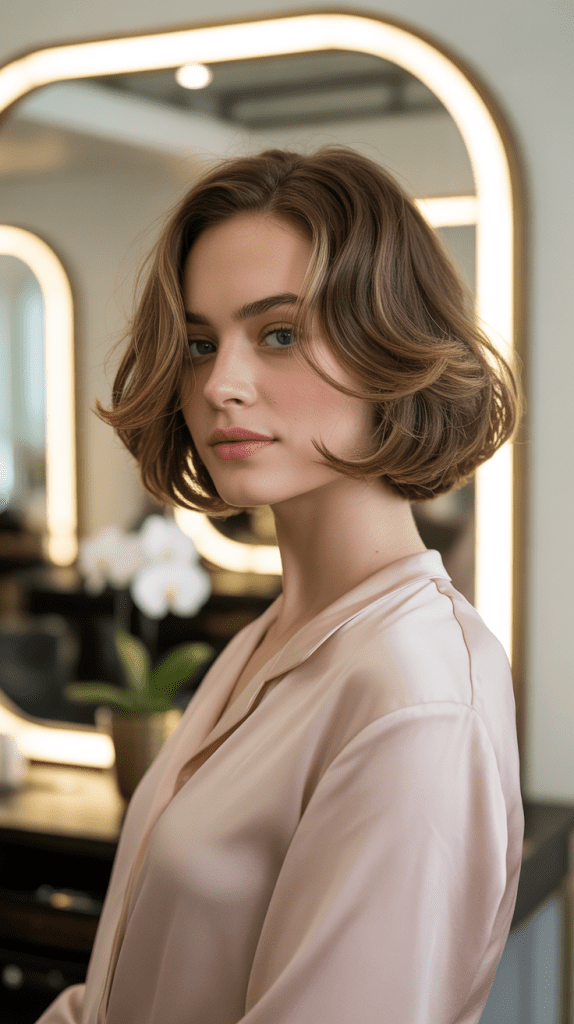 Curved Layered Angled Bob