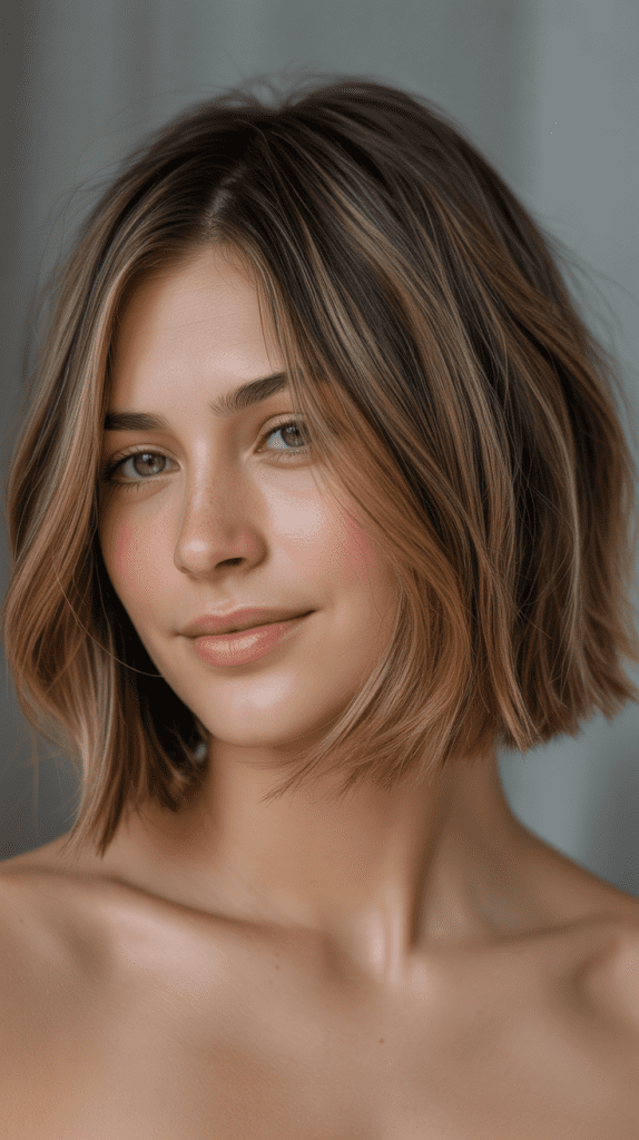 Choppy Bob with Subtle Highlights