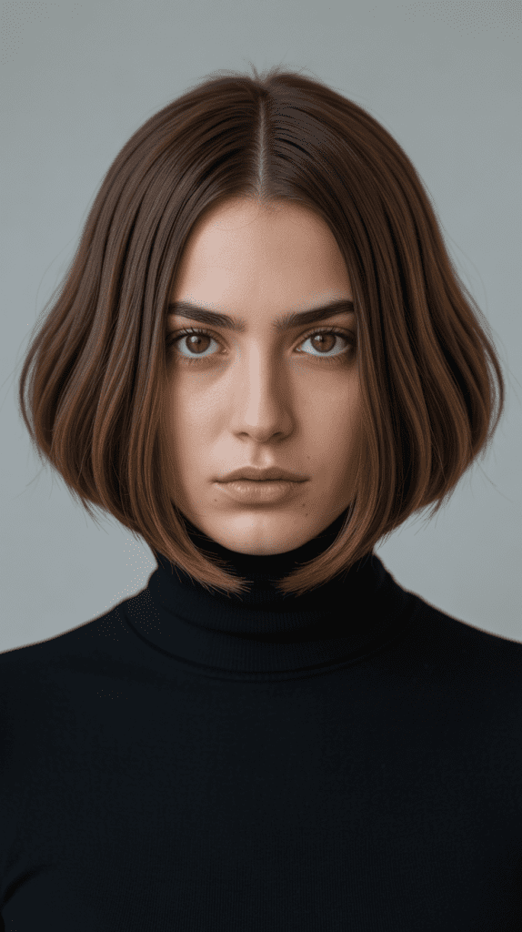 Center Part French Bob