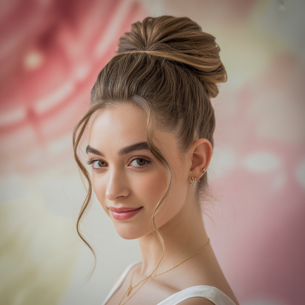 Textured Ponytail Updo