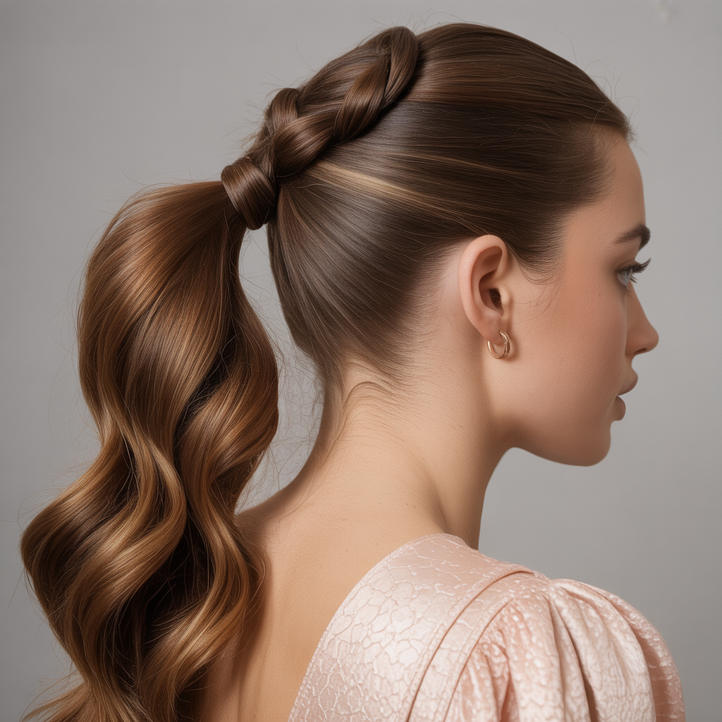 Ponytail with Twisted Crown