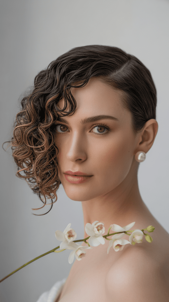 Side-Parted Curly Bob