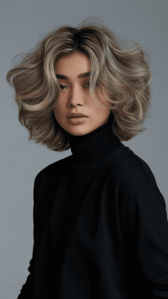 Voluminous Jawline Bob