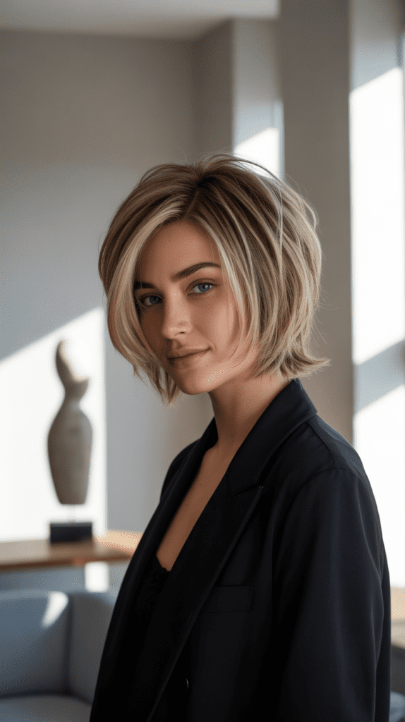  Modern Shag Blonde Bob