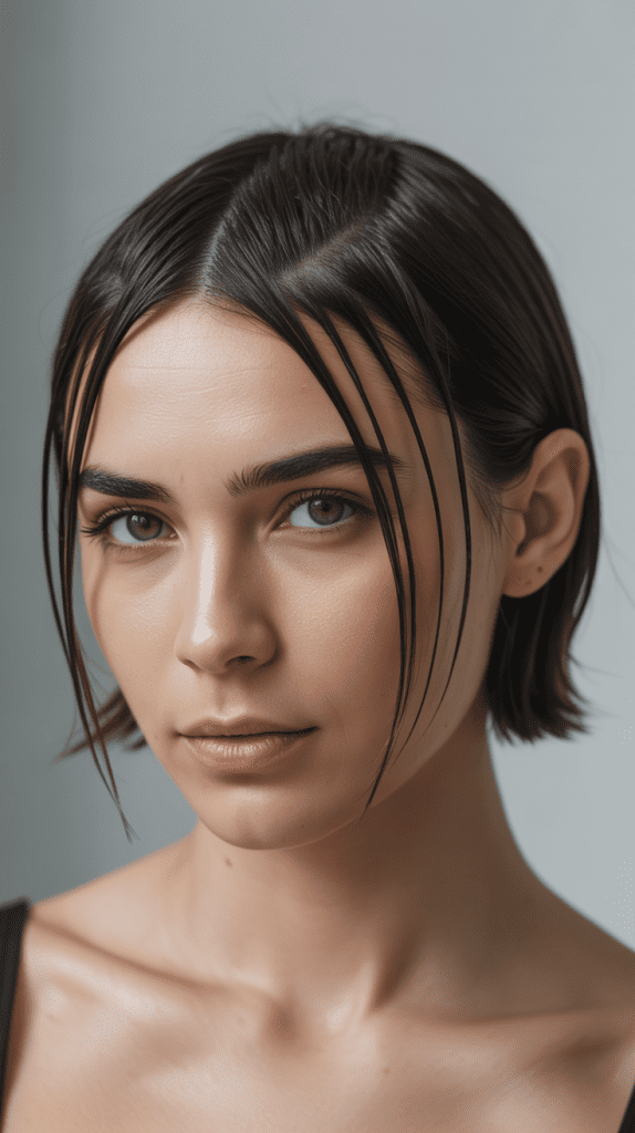 Tousled Shag with Curtain Bangs