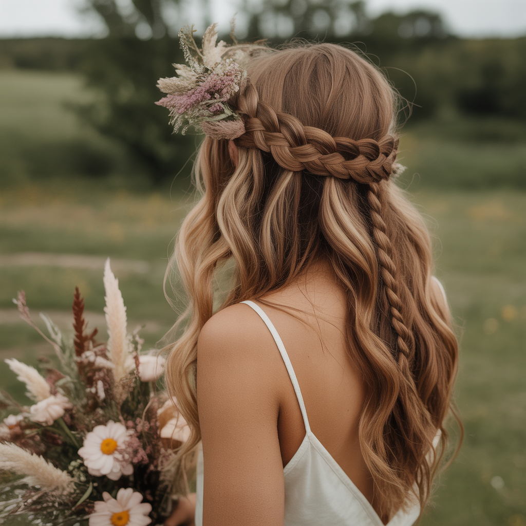 Bohemian Multi-Braid Crown Updo