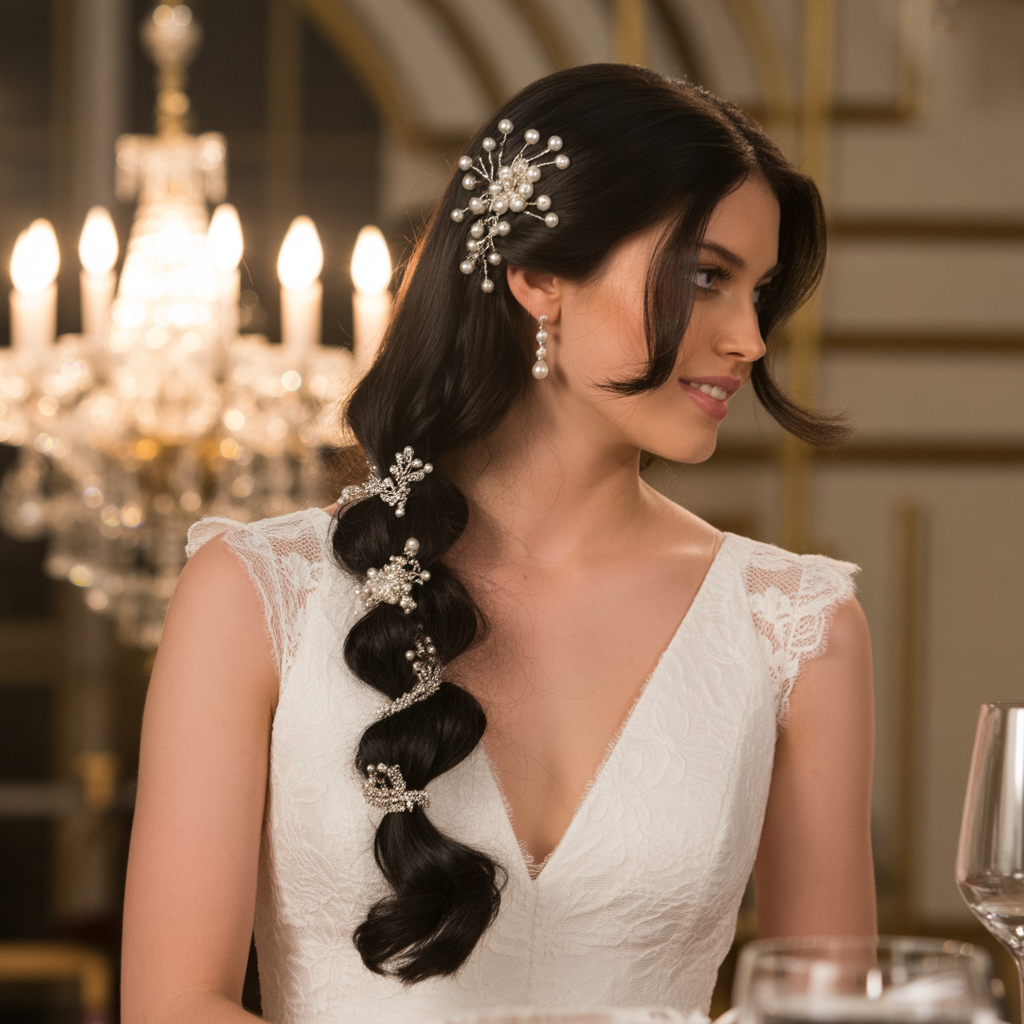 Classic French Twist with Decorative Pins