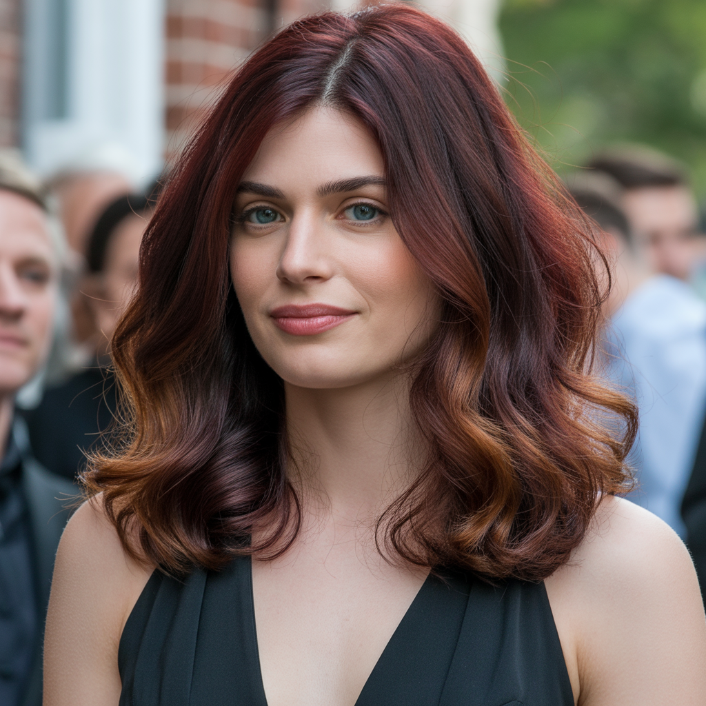 Mahogany Infused Dark Balayage