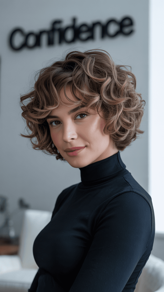 Curly Razored Bob