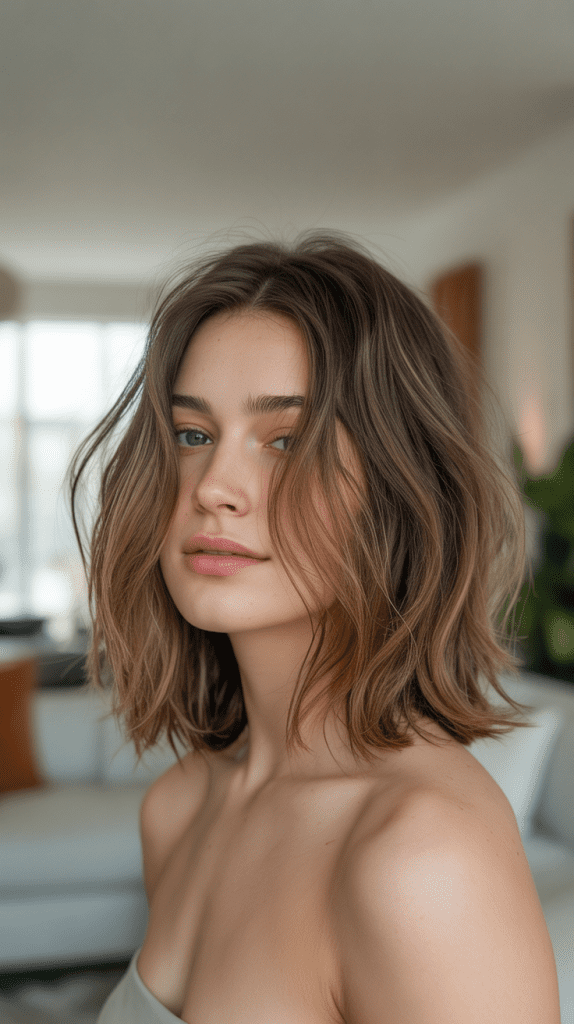 Tousled Angled Long Bob