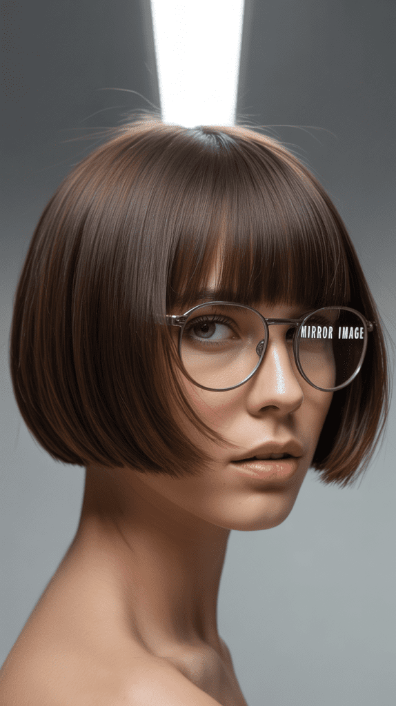 Pin-Straight Jawline Bob