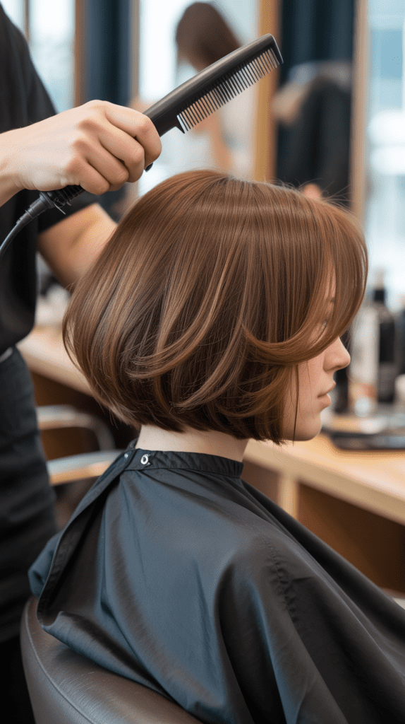 French Bob with Underlayers for Volume