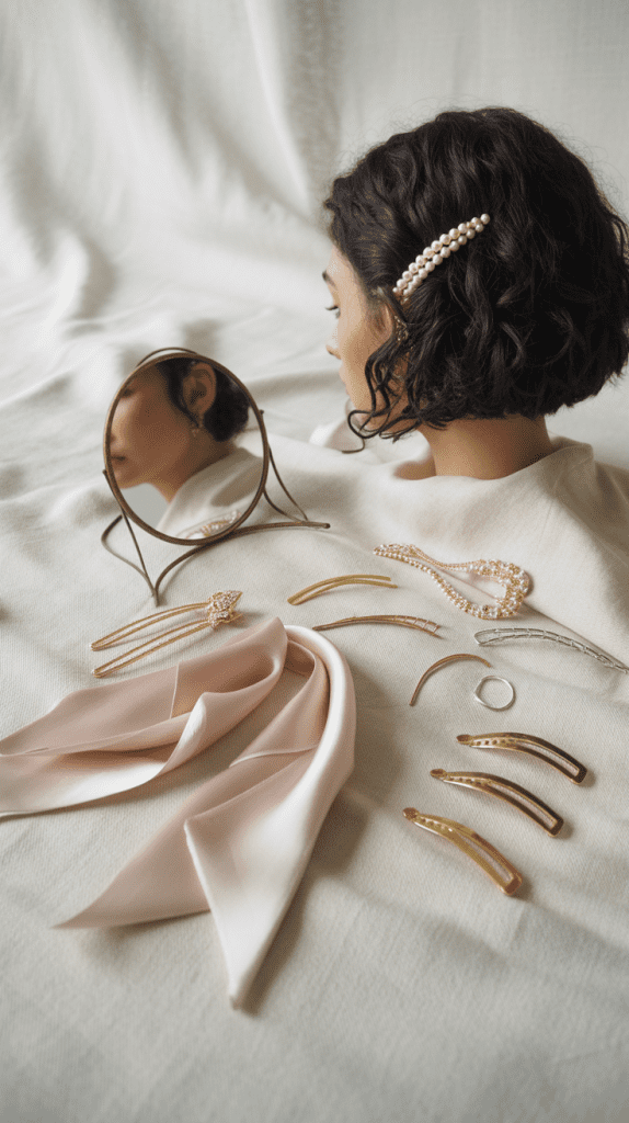 Accessory Integration with Curly Bobs