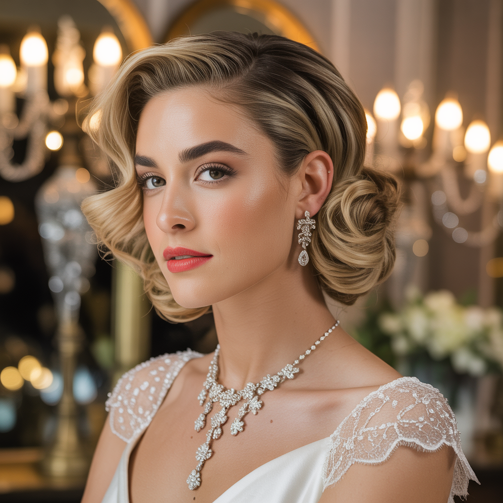 Elegant Finger Wave Updo