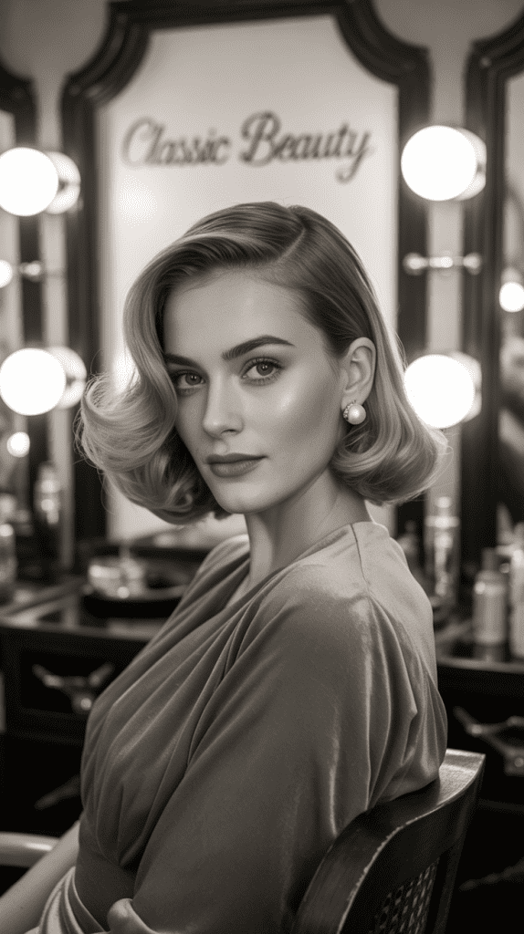 Vintage-Inspired Angled Long Bob