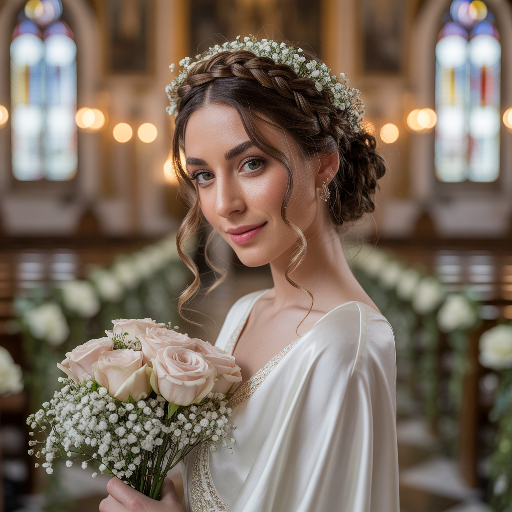Romantic Side-Swept Updo