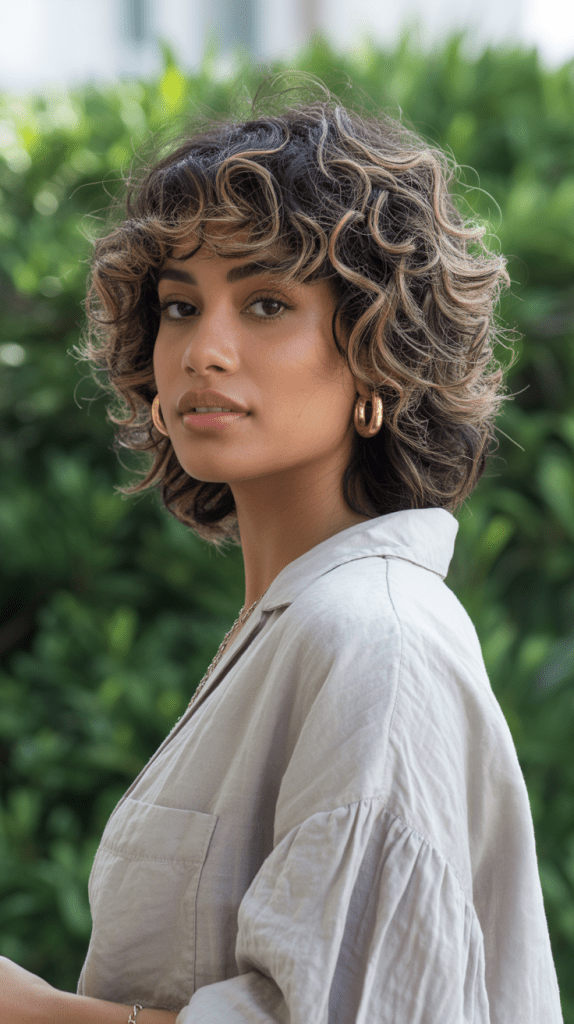 Shag Cut with Curtain Bangs