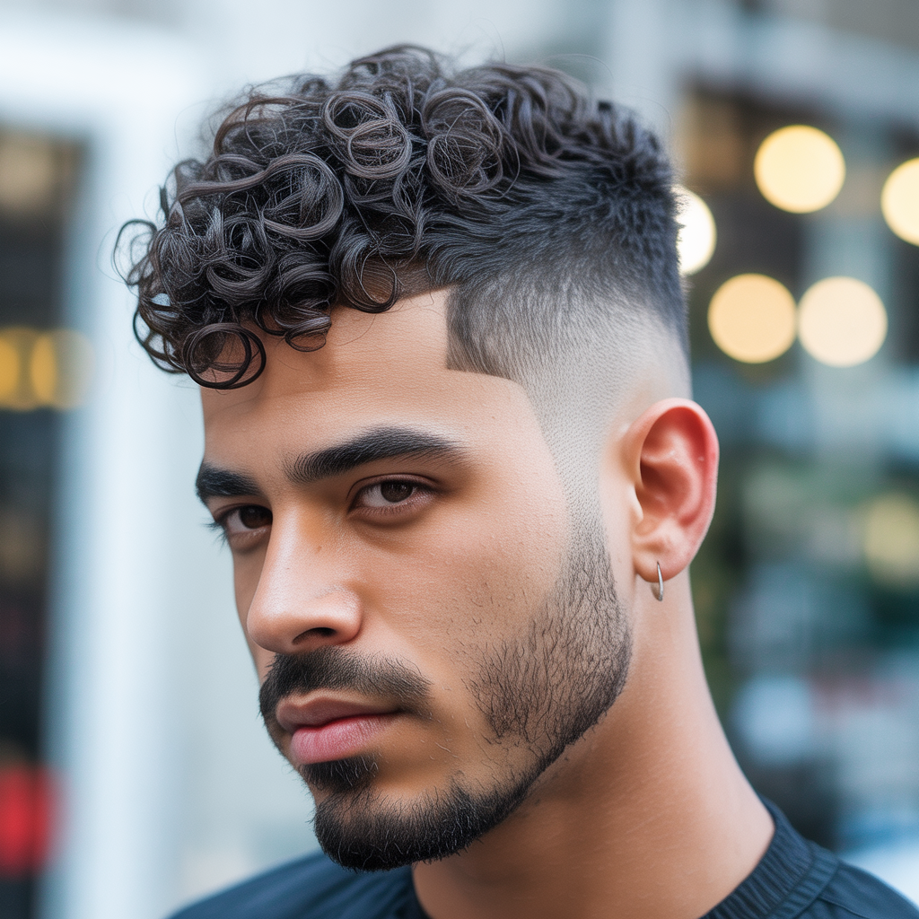 High Taper with Defined Curls