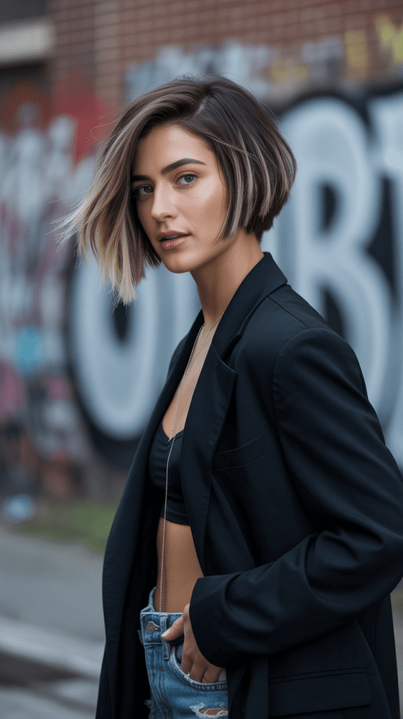 Asymmetrical Choppy Bob