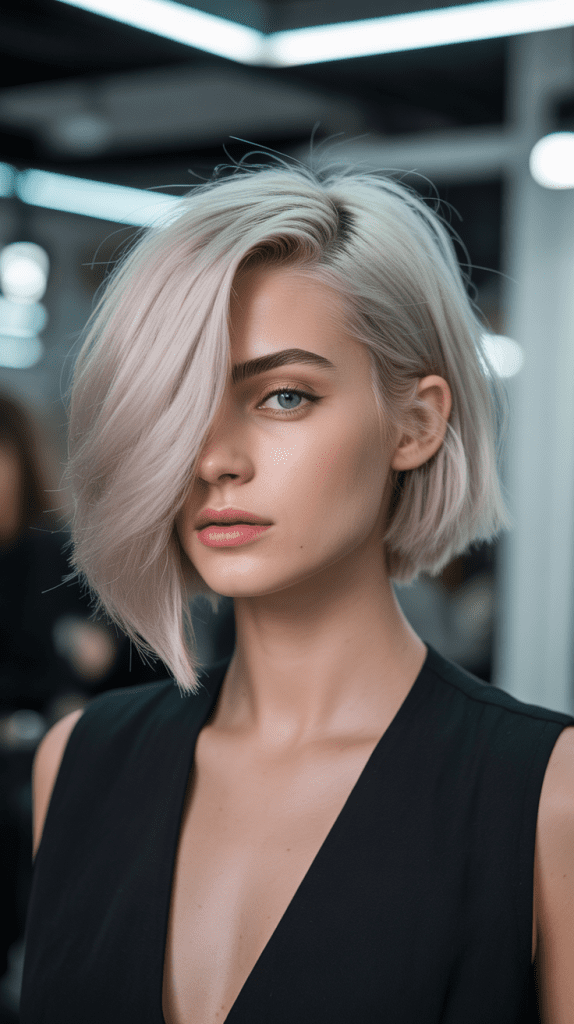 Asymmetrical French Bob with Graduated Layers