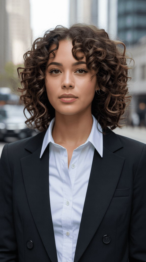 Curly Collarbone Cut