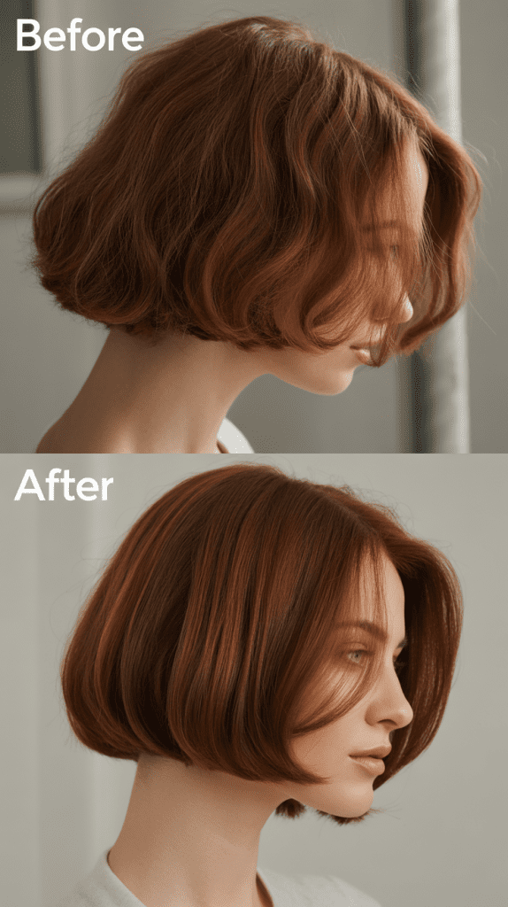 Layered French Bob for Thick Hair