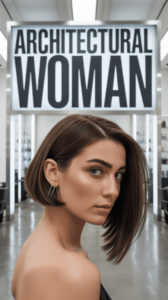 Geometric Angled Long Bob