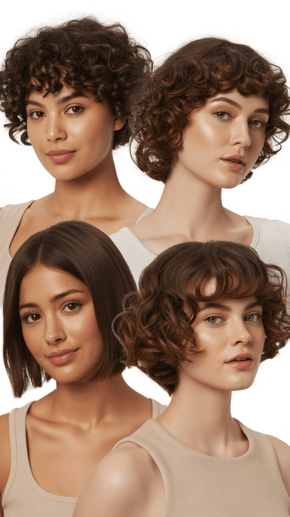 Curly Bob for Different Face Shapes