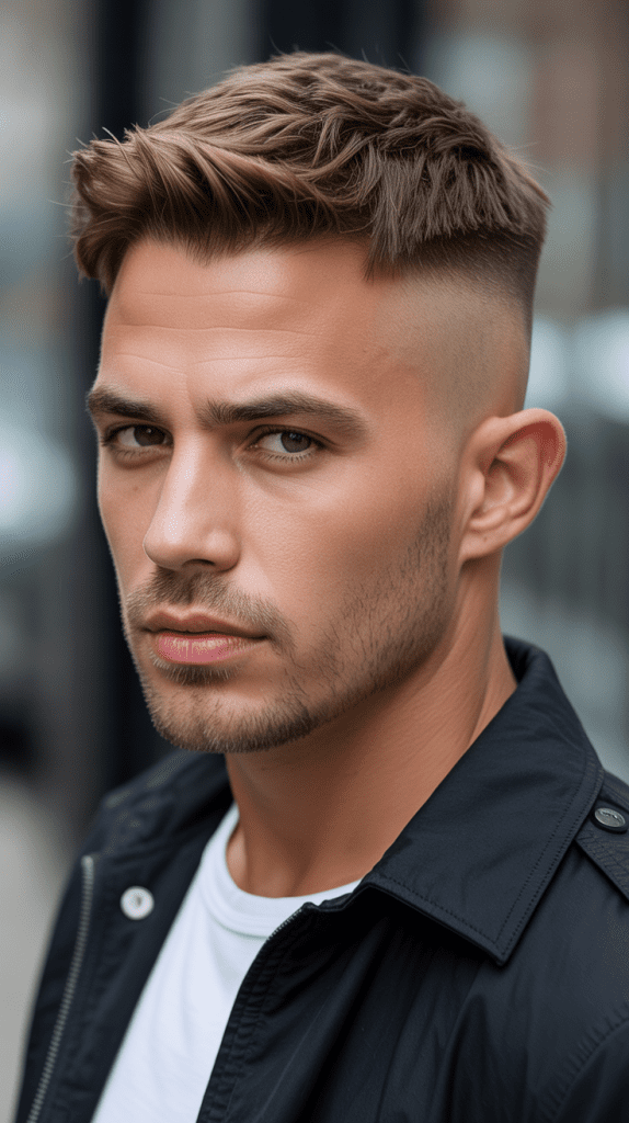 Short Textured Top with Taper