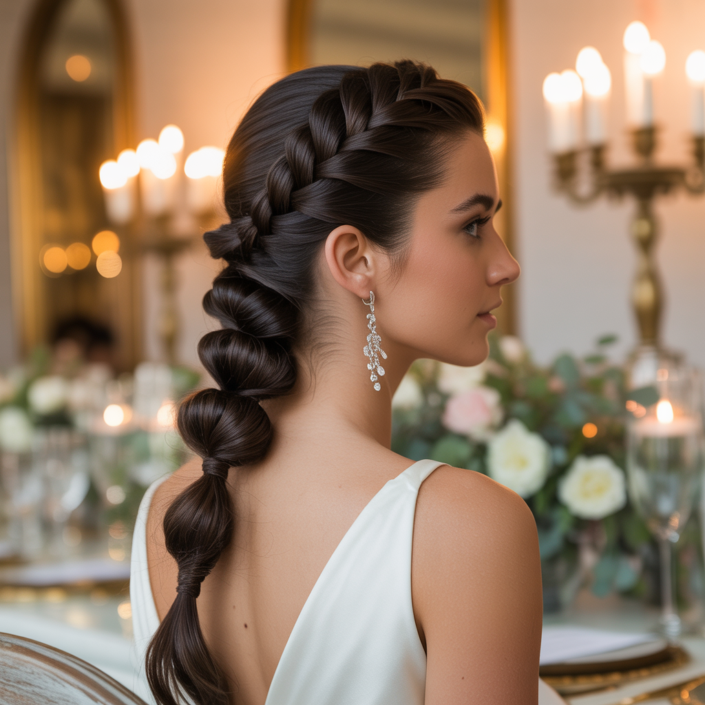 Sophisticated Braided Side Chignon