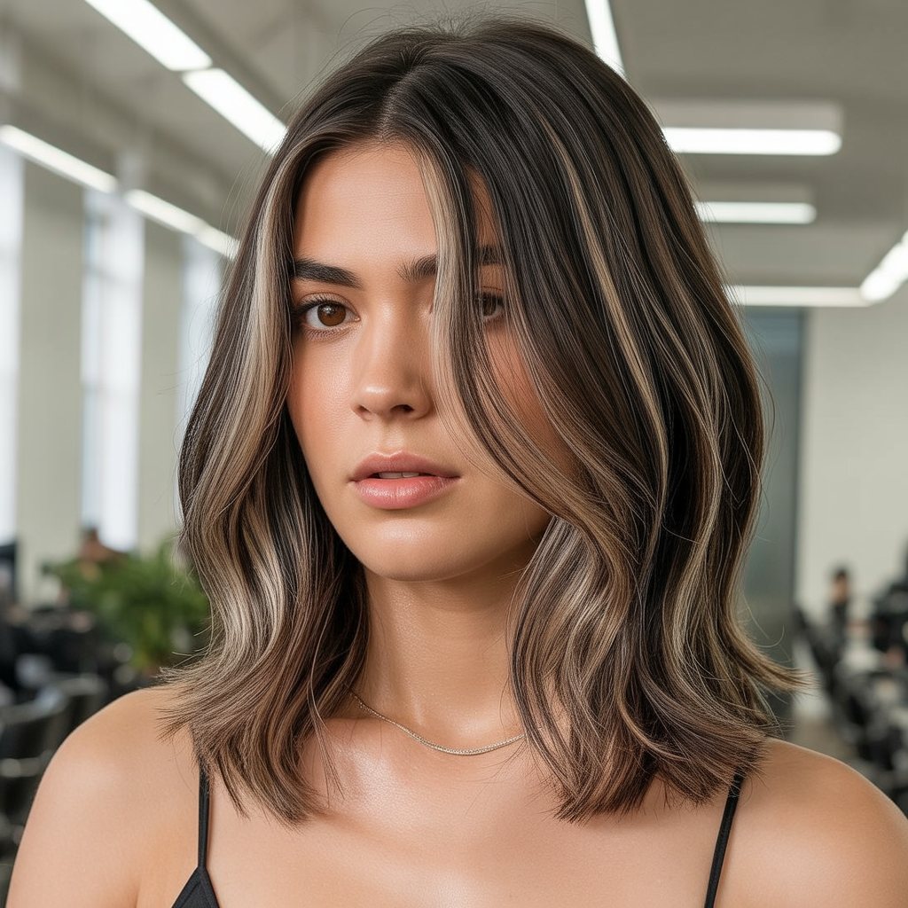 Cool-Toned Brunette Balayage