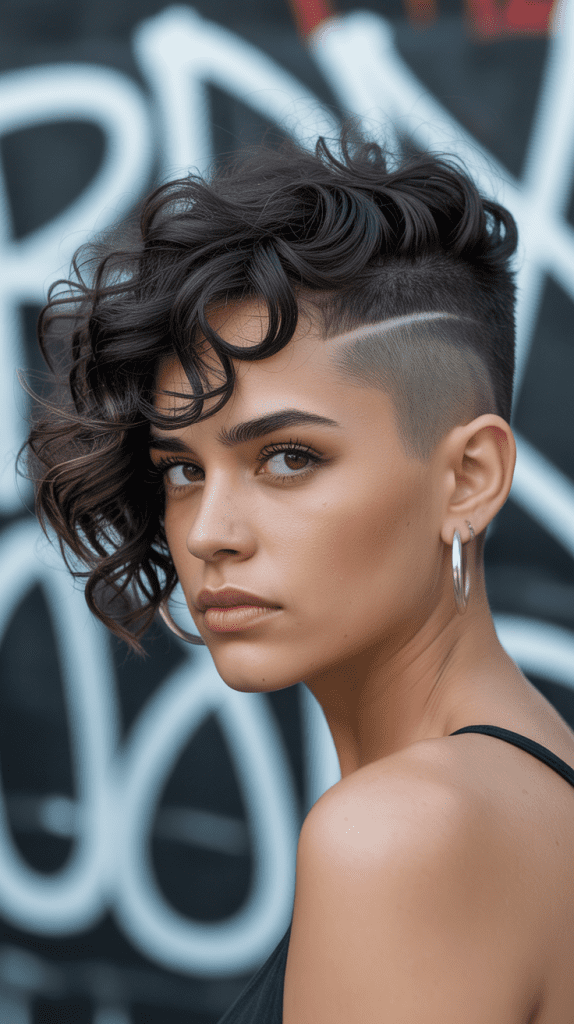 Curly Bob with Undercut