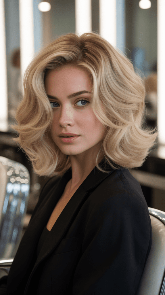 Volumized Chin Bob with Buttercream Blonde