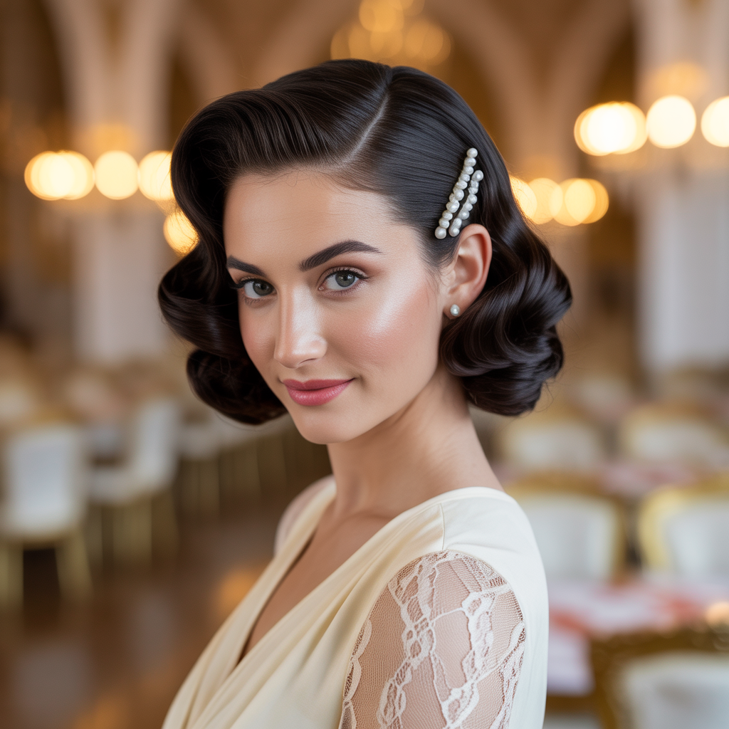 Vintage Finger Waves Updo