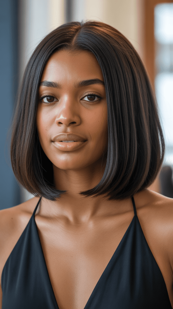 Straight Bob with Face-Framing Layers
