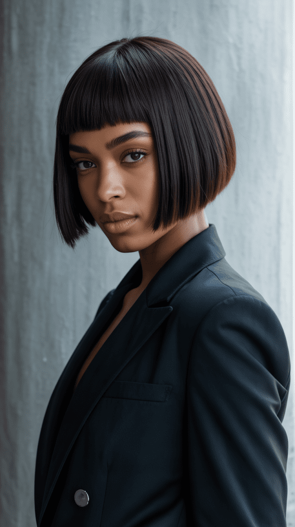 Blunt Bangs with Bob