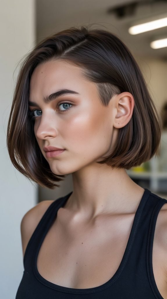 1. Classic Side Undercut Bob
