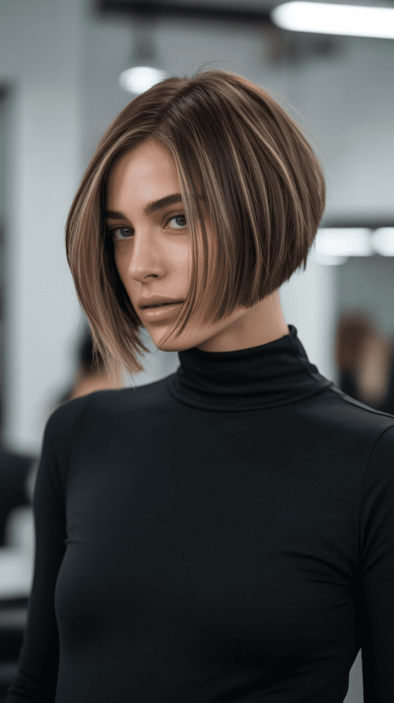 Customized Layered Angled Bob