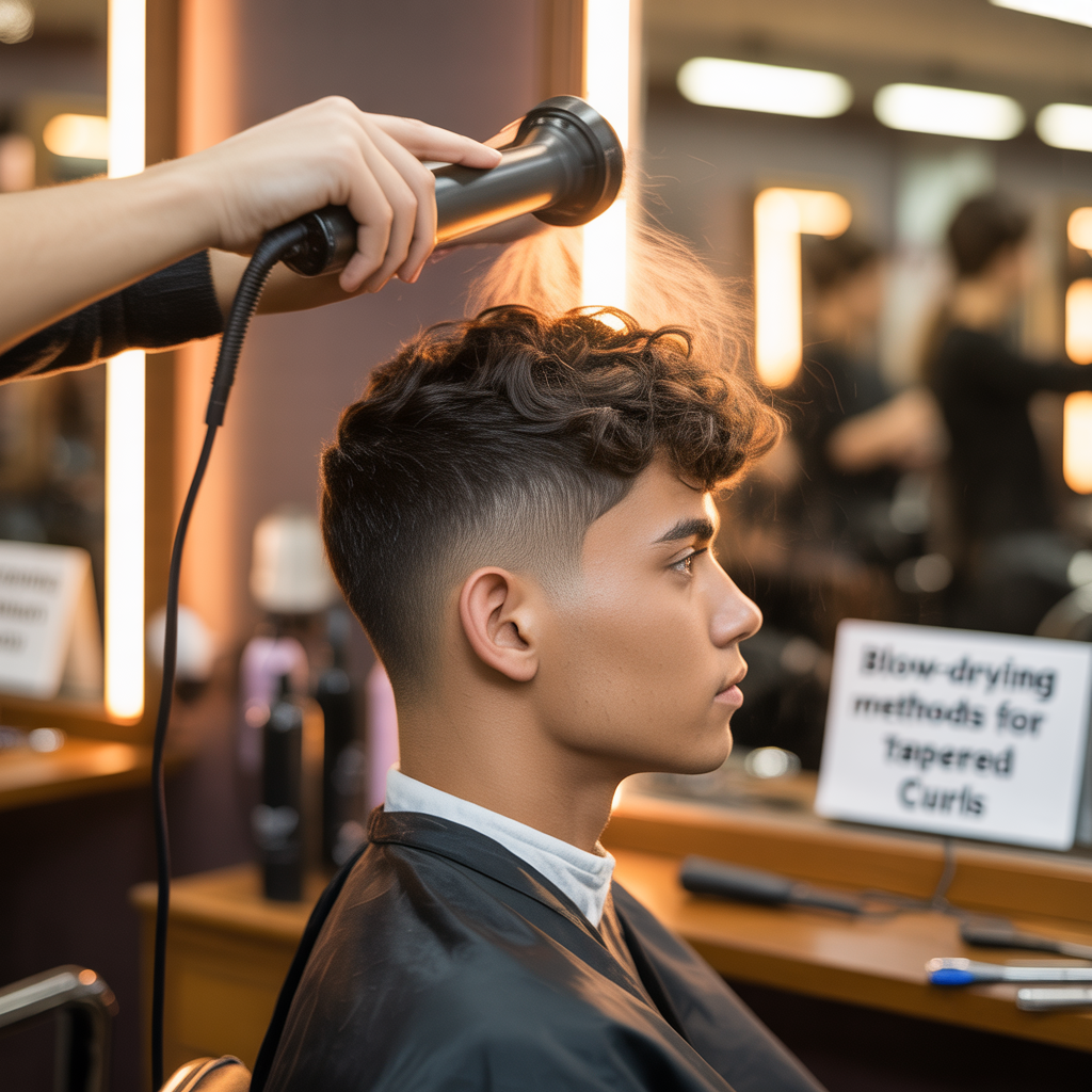 Blow-Drying Methods for Tapered Curls