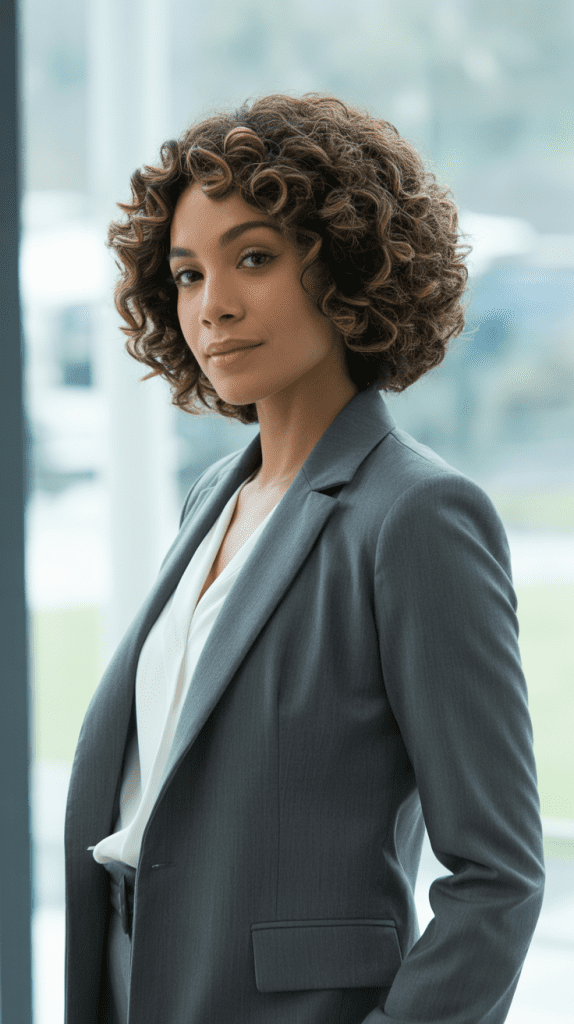 Curly Neck-Length Bob