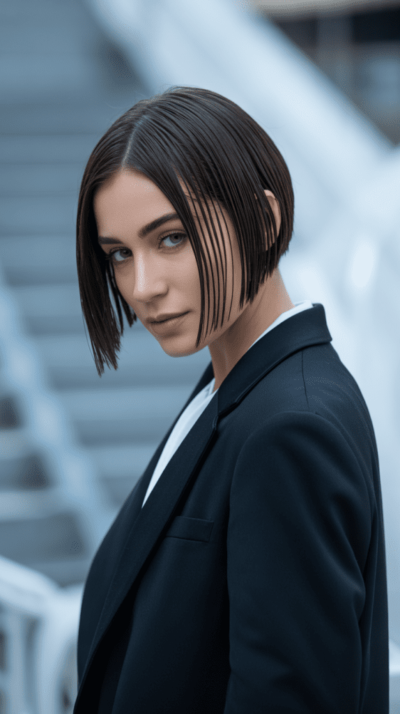 Modern Geometric French Bob