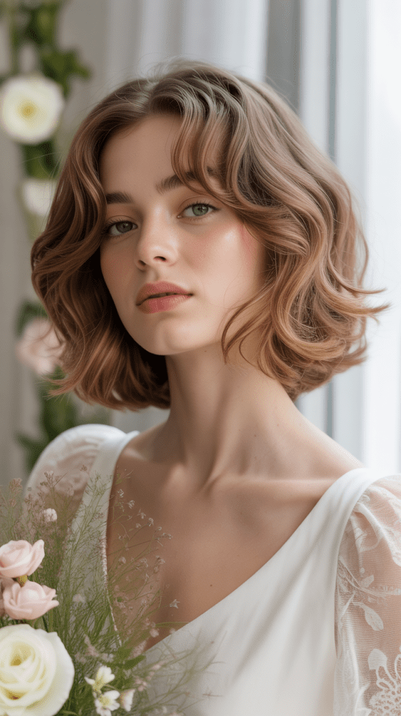 Soft Romantic French Bob with Wispy Layers