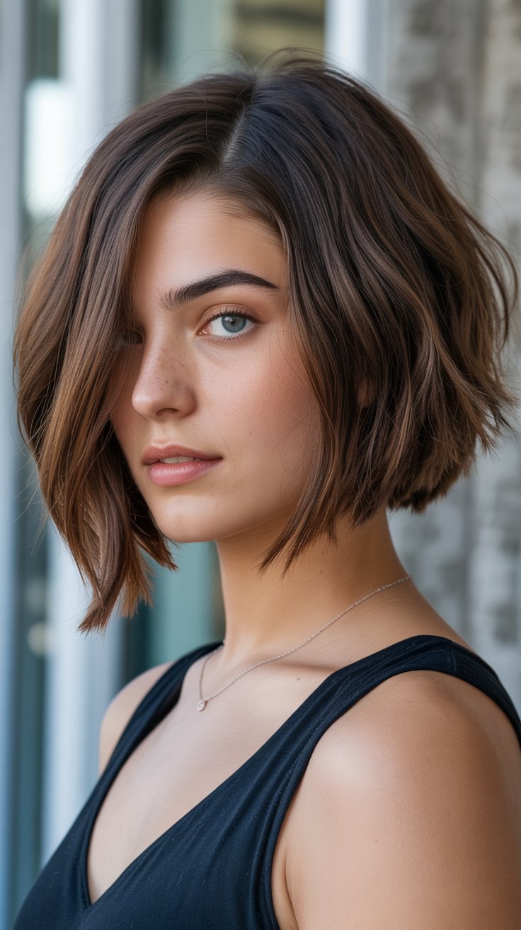 Chic Chin-Length Angled Bob Haircut Inspirations