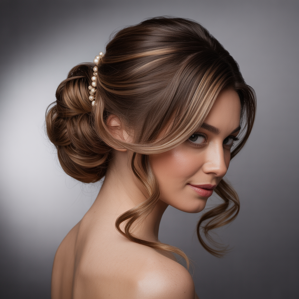 Brunette Balayage Updo Styles