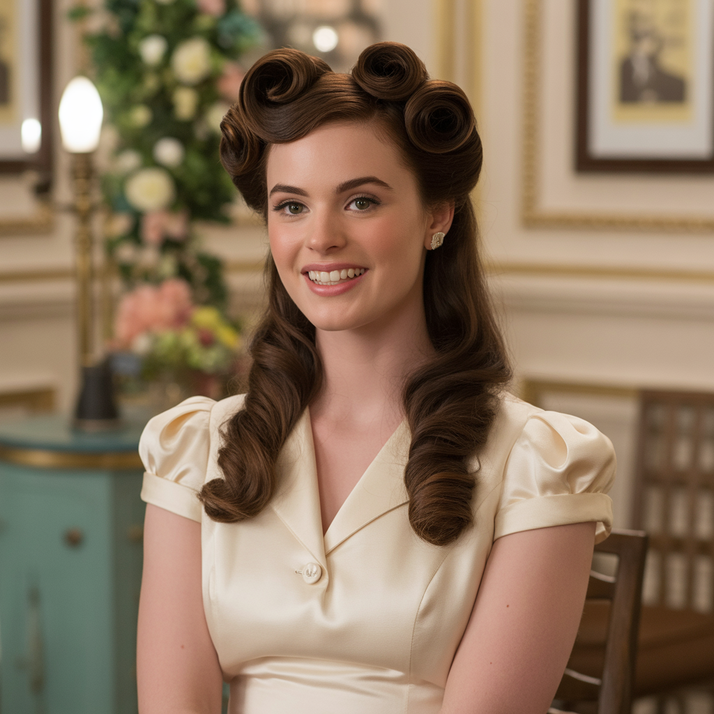 Vintage-Inspired Rolled Updo