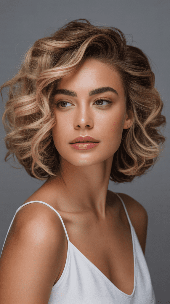 Asymmetrical Curly Lob