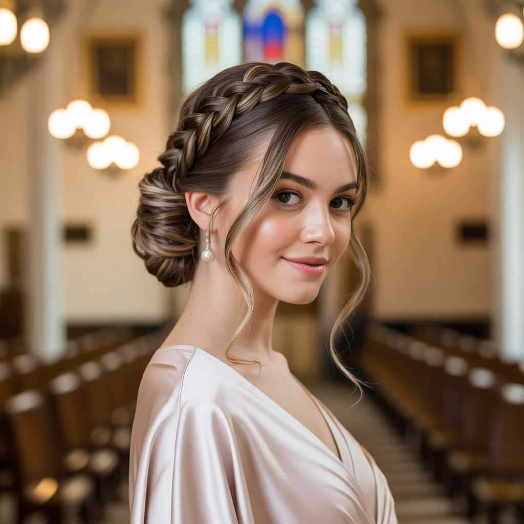 Braided Crown Updo