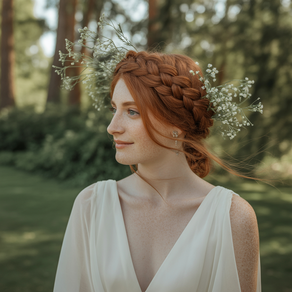 Intricate Braided Crown Updo